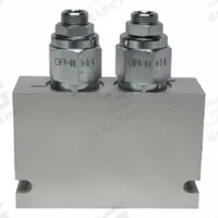 BUCHER HYDRAULICS Cartridge Valve Manifold: Aluminum, Pressure, 1.2 in Overall Wd, SAE 45° Flare (MPN DCBS-08-N-C-06TA-30/28). Key specifications — attr1012059: DCBS-08-N-C-06TA-30/28; attr1250696: DCBS-08; attr1011634: Aluminum; attr1011635: BUCHER HYDRAULICS.