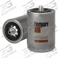 FLEETGUARD Fuel Filter: Spin-On, 6 1/4 in Overall Lg, 3 3/4 in Outside Dia, 2 7/16 in Inside Dia (MPN FF5646). Key specifications — attr434022: FLEETGUARD; attr427730: Cellulose; attr1017112: Trucks; attr1017113: Mercedes-Benz.