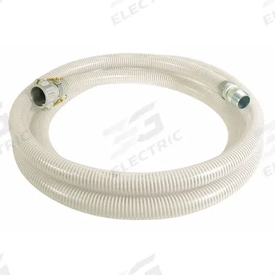 APPROVED VENDOR Water Suction and Discharge Hose: 3 in Hose Inside Dia., 55 psi, Clear/White - PVC Water Suction & Discharge Hose Assemblies with Synthetic Braid & PVC Helix Reinforcement