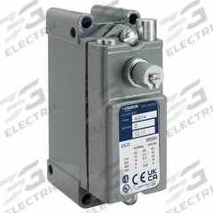 TELEMECANIQUE SENSORS Limit Switch: Roller Lever, Metallic, 9007AW, No Actuator Included (MPN 9007AW14). Key specifications — Brand: TELEMECANIQUE SENSORS; Manufacturer Part Number: 9007AW14; Contact Form: SPDT-DB-1NO/1NC; Actuator Style: Rotary Lever; Differential Travel: 2.5°; Overtravel: 25°; Pretravel: 5°; Series: 9007AW.