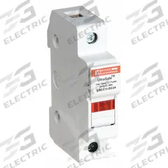 MERSEN Fuse Block: Finger-Safe, 1 Pole, DIN Rail Mounting, Pressure Plate Termination (MPN USCC1I-DC24). Key specifications — Brand: MERSEN.