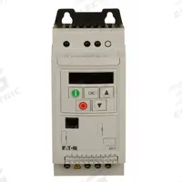 EATON Variable Frequency Drive: In Phase Single, Out Phase Single, 1/2 hp, 7 A Output Current - Max (MPN DC1-S17D0NN-A20CE1). Key specifications — Style: Compact; Color: White; Output Phase: Single.