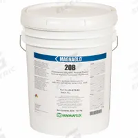 MAGNAFLUX Magnetic Particles: Fluorescent, 30 lb, Pail (MPN 20B). Key specifications — Brand: MAGNAFLUX; Manufacturer Part Number: 20B; Product Type: Fluorescent Magnetic Particle Premix Powder.