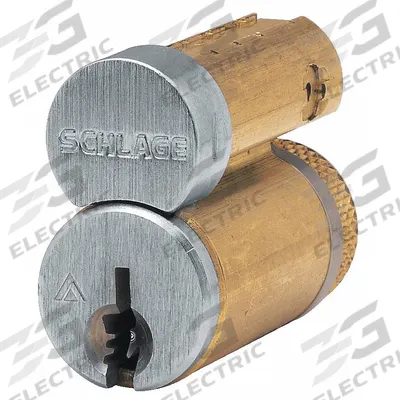 SCHLAGE Interchangeable Core Cylinder: Cylindrical, SFIC, Chrome - Interchangeable Cores