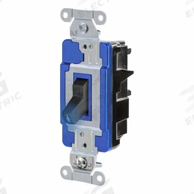 HUBBELL Wall Switch: Toggle Switch, 3-Way, Maintained, Black, 120/277V AC - Toggle Wall Switches