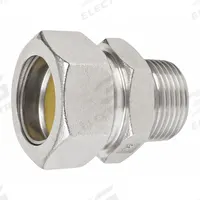 Rigid Compression Connector: 316 Stainless Steel, 1 1/2 in Trade Size, 2 1/4 in Overall Lg (MPN S61500MC00). Key specifications — Trade Size: 1-1/2 in; Overall Length: 2-1/4 in; Material: 316 Stainless Steel; Finish: Polished; For Use With: RMC; Thread Size: 1-1/2"-11-1/2; Thread Type: NPS; Insulated: No.