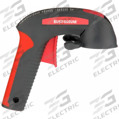 RUST-OLEUM Spray Can Grip: 7 3/8 in Lg, 1 3/4 in Wd, Black - Spray Can Grip Guns