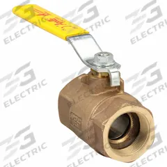APOLLO Manual Two-Way Ball Valve: 1 1/2 in, Bronze, Straight, FNPT x FNPT, Std Port, Two-Piece, PTFE (MPN 7014764). Key specifications — Brand: APOLLO; Handle: Lever.