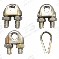 DAYTON Wire Rope U-Bolt Clip and Thimble Kit: 1/2 in Compatible Rope Dia, 11 1/2 in Rope Turnback Lg (MPN 2VKK6). Key specifications — Clip Material: 304 Stainless Steel; Thimble Material: Stainless Steel; Brand: DAYTON.