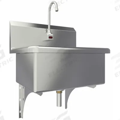 SANI-LAV Scrub Sink: 1 Stations, 10 1/2 in Bowl Dp, 22 in Bowl Lg, 16 1/2 in Bowl Wd - One-Station Wall-Mounted Hand Sinks with Faucets