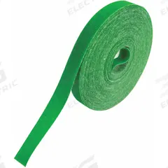 RIP-TIE Hook-and-Loop Cable Tie Roll: 75 ft Lg, 0.5 in Wd, 18 lb Tensile Strength, Green, Polyester (MPN G-05-075-GN). Key specifications — Color: Green; Material: Polyester; Brand: RIP-TIE.