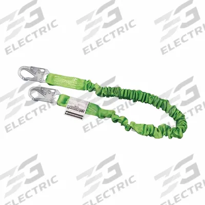 MILLER BY PIP Shock-Absorbing Lanyard: Tubular Webbing, Steel Rebar Hook, Polyester Web Loop - General Fall Protection Shock-Absorbing Lanyards