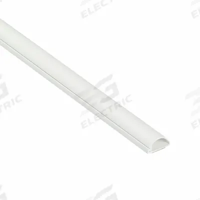 D-LINE Raceway: Micro+, 13/16 in Wd, 3/8 in Ht, 60 in Lg, Plastic - Half- & Quarter-Round Cable Concealer Strips