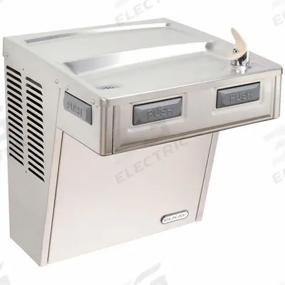 ELKAY Drinking Fountain: On-Wall, 20 5/8 in Ht, Front Pushbar/Side Pushbar, 8 gph @ 50°F - On-Wall Single Drinking Fountains