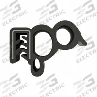FAIRCHILD Trim Seal: Double Side Bulb, 10 ft Overall Lg, Rubber Outer, Sponge Bulb, 5/8 in Leg Lg (MPN 1614-10). Key specifications — Bulb Material: Sponge; Bulb Location: Side; Brand: FAIRCHILD; Color: Black; Outer Material: Rubber; Profile Shape: Double Side Bulb.