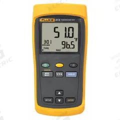FLUKE Thermocouple Thermometer: -418°F to 1999°F, For Type E/Type J/Type K/Type T Thermocouple Type (MPN FLUKE-51-2/CWG). Key specifications — Testing Functions: Average Temperature; Accuracy: ±0.05 % + 0.3 °C; Brand: FLUKE.