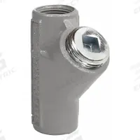 Sealing Fitting - Vertical: Iron, 3/4 in Trade Size, Female to Female, 3 11/16 in Overall Lg (MPN EY-75MWW). Key specifications — Brand: KILLARK; Connection Type: Threaded; Thread Size: 3/4 in; Thread Gender: Female to Female; Ends - Hazardous Fittings: 3/4 in FNPT x 3/4 in FNPT; Material: Iron; Hazardous Location Rating: Class III; Thread Type: NPT.