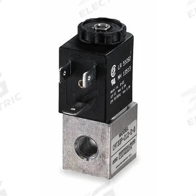 ARO Solenoid Air Control Valve: CAT, Three-Way / Two-Position, 12V DC - ARO CAT Series Solenoid-Operated Inline Air Control Valves