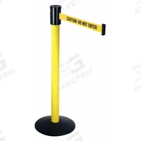 RETRACTA-BELT Barrier Post with Belt: Yellow, No Pattern, Caution Do Not Enter, 15 ft Belt Lg (MPN 321YA-CAU). Key specifications — attr981468: Cast Iron; attr981465: Yellow; attr981461: RETRACTA-BELT; attr981440: Aluminum; attr981443: Yellow; attr981449: Caution Do Not Enter; attr981448: Black.