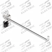 TRITON PRODUCTS Single Rod Pegboard Hook: 6 in x 1 in x 2 1/4 in, 3 Hooks, 6 in Hook Dp, Surface (MPN 61629). Key specifications — Mounting Type: Surface; Includes: ABS Retainers; Finish: Brushed; Color: Silver; Accessory Type: 90-Degree Single Hook; Locking System: ABS Retainers; Material: Stainless Steel; For Tool Type: Tape.