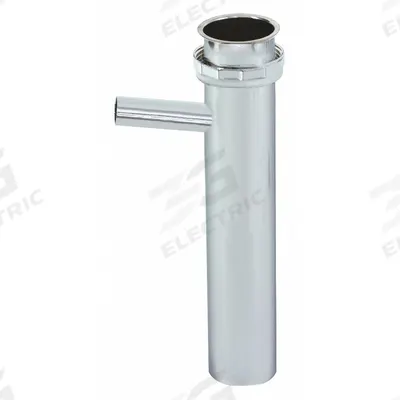 APPROVED VENDOR Tailpiece: Brass, Chrome, Silver, 1 1/2 in Nominal Pipe Size, 8 in Overall Lg - Tailpieces