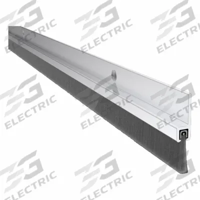 PEMKO Door Sweep: Brush Insert, Aluminum, 84 in Lg, 1/4 in Wd - Door Sweeps