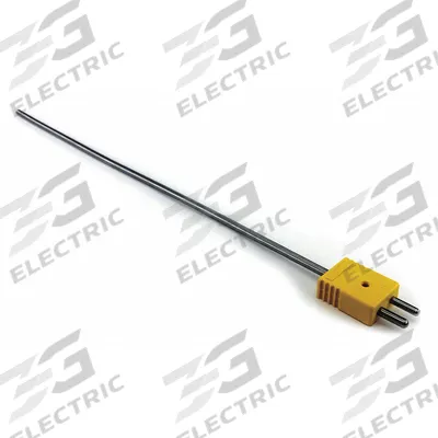 Dayton Thermocouple Probe: -325°F to 2,280°F /-200°C to 1,250°C, Type K, Rounded Tip - Thermocouples for Gas Applications