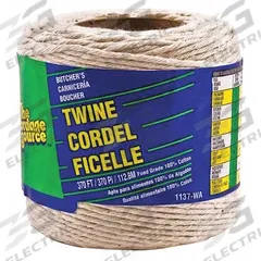 APPROVED VENDOR Twine: Twisted, Spool, 1/16 in Dia, 370 ft Overall Lg, Cotton, Spliceable, Uncoated (MPN 1137-WA). Key specifications — attr987601: APPROVED VENDOR.