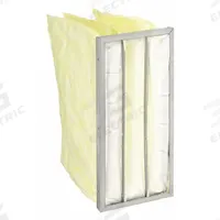 GRAINGER Pocket Air Filter: 24 in x 12 in x 22 in, MERV 14, Yellow, Synthetic, 3 Pockets (MPN 6B668). Key specifications — Display Sell UOM: EA; Brand: GRAINGER; Media Material: Synthetic; Performance Rating: MERV 14.