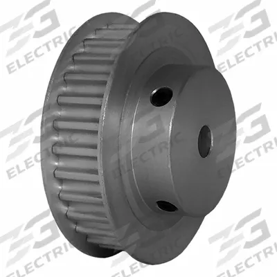 Dayton Timing Pulley: Modified Curvilinear, Fixed, For GT Timing Belt Section - GT Section Fixed-Bore Timing Pulleys with Hub