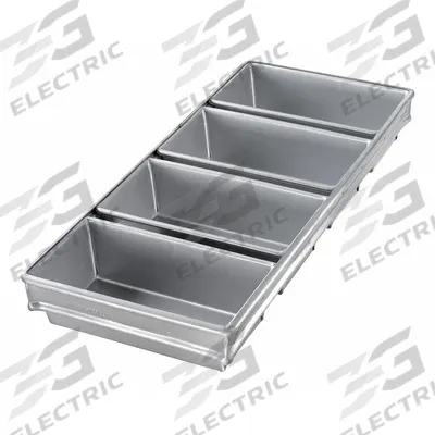 CHICAGO METALLIC Bread Pan: Aluminized Steel, 4 Slots, 8 3/4 in Overall Wd - Bread & Loaf Pans