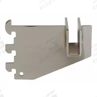 ECONOCO Rectangular Tubing Bracket: Single, 1 in Slot Spacing, 1/2 in Slot Lg, Chrome, 16 ga Gauge (MPN SLT/3). Key specifications — Product Type: Rectangular Tubing Bracket; Color: Silver; For Display Type: Single Slotted Standards; Material: Steel; Duty Rating: Heavy Duty; Brand: ECONOCO; Finish: Chrome; Mounting Type: Hanging.