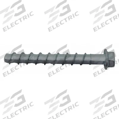 DEWALT Screw Anchor: 6 in Overall Lg, 5/8 in Dia, Steel, Galvanized, External Hex - Heavy-Duty Hex-Head Screw Anchors