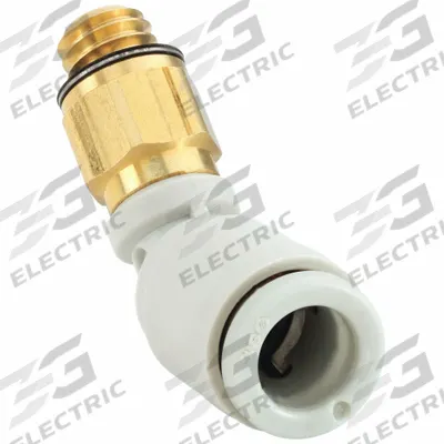 SMC Push-Fit Elbow Fitting: 4 mm OD x 6 mm OD Size, Push-to-Connect x Metric - Polybutylene & Brass Tube Fittings