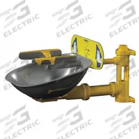 BRADLEY Plumbed Eyewash: Std, Wall Mnt, Eyes and Face Coverage, Uncovered, Stainless Steel Bowl (MPN S19224T). Key specifications — attr474381: Push Plate; attr474383: BRADLEY.