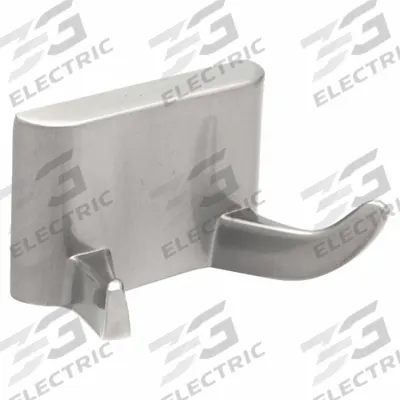 APPROVED VENDOR Robe Hook: 1 1/2 in x 2 1/4 in x 1 1/2 in, Metal, Brushed - Bathroom Hooks