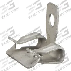 Hammer-On Beam Clamp: Steel, 1/8 in to 1/4 in, 200 lb Load Capacity (MPN 4H24). Key specifications — Beam Flange Thickness: 1/8 in to 1/4 in; Load Capacity: 200 lb; Material: Steel; Finish: Corrosion Resistant Coated; Color: Silver; Mounting Orientation: Side Mount; Mounting Style: Hammer On; For Use With: Bolting Straps.