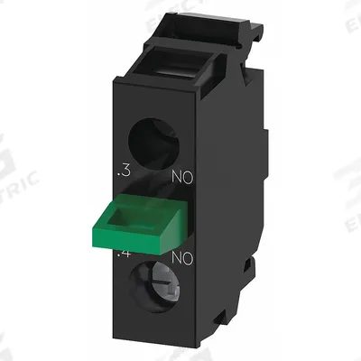 Siemens Contact Block: 22 mm Panel Mounting Size, 1NO, Momentary, 3SU1 Series - Contact Blocks