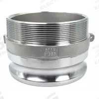 Cam and Groove Adapter: 6 in Coupling Size, 6"-8 Thread Size, 75 psi Max. Working Pressure @ 70 F (MPN PLE125). Key specifications — Thread Size: 6"-8; Fitting Type: MNPT; Includes Locking Arm: No; Body Material: 316 Stainless Steel; Brand: APPROVED VENDOR.