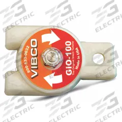 VIBCO Pneumatic Vibrator: 20 lbf, 12,000 vpm, 1/8 in NPT, GIO, 66 dBA, 3.5 cfm @ 60 psi, Plastic (MPN GIO-100). Key specifications — attr671163: 66 dBA; attr671170: 20 lbf @ 60 psi; attr671165: 12,000 vpm @ 60 psi; attr671184: 1/8 in; attr671185: NPT; attr671192: NPT; attr671193: 1/8 in; attr671175: VIBCO.