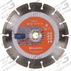 HUSQVARNA Diamond Saw Blade: Brick/Stone, 4 1/2 in Blade Dia., 5/8 in_7/8 in Arbor Size, Wet/Dry (MPN TACTI-CUT S 4.5). Key specifications — attr1097734: Wet/Dry; attr1097738: Circular Saw; attr1097751: HUSQVARNA.