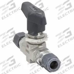 PARKER Manual Two-Way Ball Valve: 3/8 in, 316 Stainless Steel, Straight, Sweat x Sweat, Three-Piece (MPN 6Z-B6LJ2-SSP). Key specifications — Brand: PARKER; Handle: Lever.