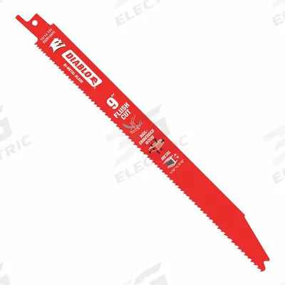 DIABLO Reciprocating Saw Blade: 10/14 Teeth per Inch, 9 in Blade Lg, 0.04 in Blade Thick - General Purpose Blades