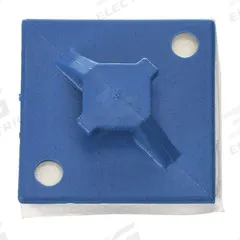 TY-RAP Metal Detectable Cable Tie Mount: 0.3 in Slot Wd, 0.3 in Slot Ht, Blue, 1.13 in Wd, 100 PK (MPN TC5347A-NDT). Key specifications — For Use With: Cable Ties Up To 120 lb Tensile Strength; Size: 1.13 in L x 1.13 in W x 0.34 in H; Color: Blue; Brand: TY-RAP.