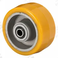 APPROVED VENDOR Caster Wheel: 4 in Wheel Dia., 2 in Wheel Wd, Polyurethane, 700 lb Load Rating, Std (MPN P-UA-040X020/050KP). Key specifications — Brand: APPROVED VENDOR; Wheel/Tread Color: Yellow.