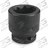 PROTO Impact Socket: 3/4 in Drive Size, SAE, 1 in Socket Size, 8-Point, Std, 2 1/8 in Overall Lg (MPN J07516S). Key specifications — attr1215501: PROTO; attr1215515: Black Oxide; attr1215518: 1 in.
