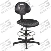 BEVCO Drafting Chair: Black, Plastic Material, Armless Arm, 18 1/2 in Seat Wd, 17 in Seat Dp (MPN 7500-BLK). Key specifications — Brand: BEVCO; Tilting Back: No; Frame Material: Nylon; Frame Color: Black.
