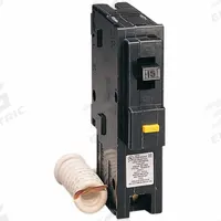 SQUARE D Miniature Circuit Breaker: 15 A, 120V AC, Single Phase, 10kA at 120V AC, 1 Poles (MPN HOM115GFI). Key specifications — Phase: Single; Amps: 15 A; AC Voltage Rating: 120V AC; Max. AIR Rating: 10kA at 120V AC; For Use With: Homeline Load Center; Brand: SQUARE D.