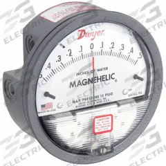DWYER Differential Pressure Gauge: Back/Single-Side, 1/8 in NPT Female, 2000, 4 in Dial, IP67, IP67 (MPN 2301). Key specifications — Sensor Type: Diaphragm; Series: 2000; Housing Material: Die Cast Aluminum; Certificate of Calibration: Not Included.