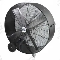 MAXX AIR Cooling Fan: 48 in Blade Dia, 120V AC, Mobile, 3/4 hp, Belt Drive, Polyethylene (MPN BF48BDPEBLK). Key specifications — Mobility: Mobile; Voltage: 120V AC; Brand: MAXX AIR.